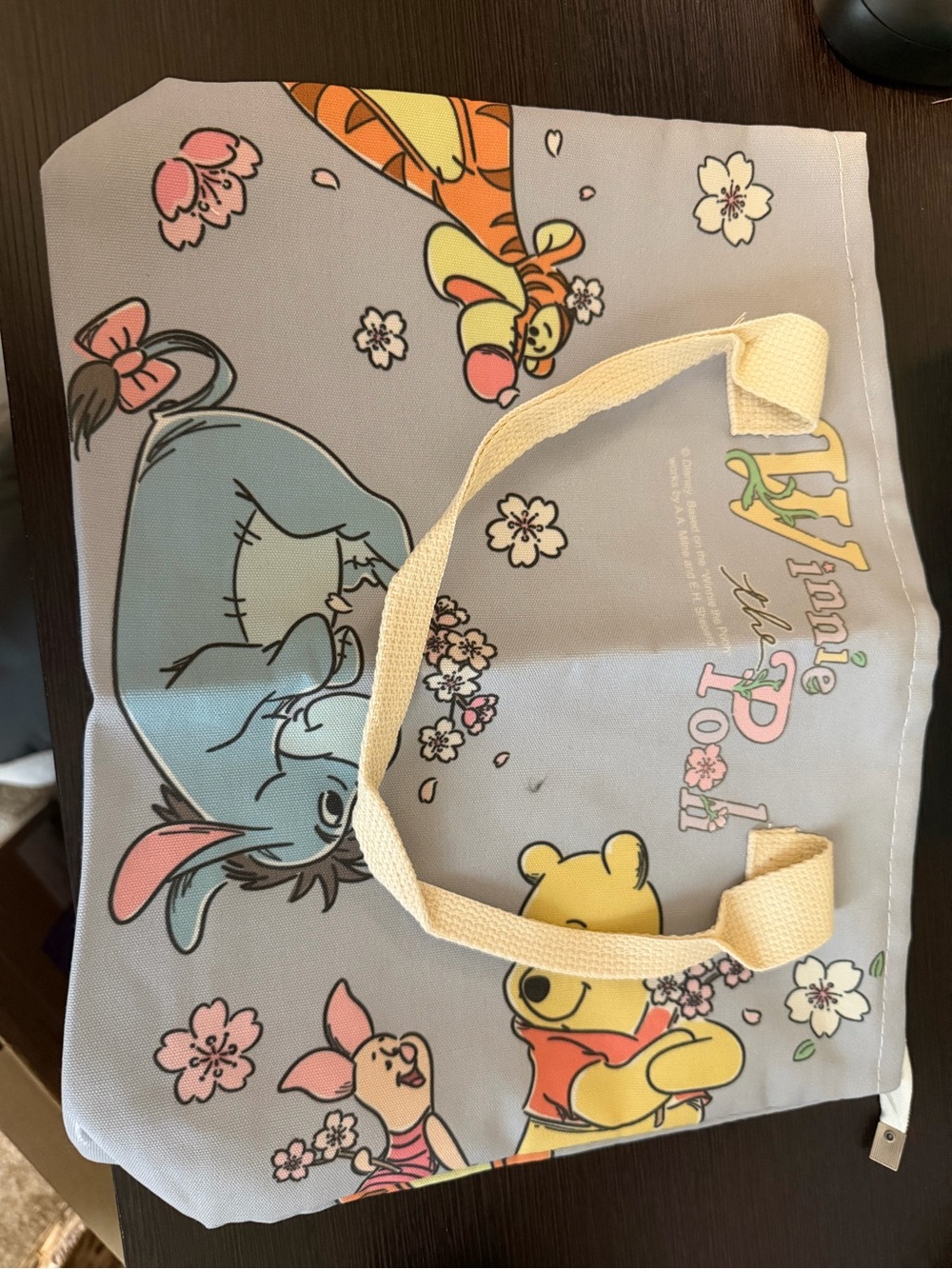 Never Used Winnie the Pooh  Tote Bag - Gray